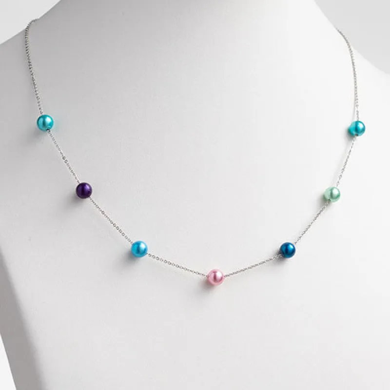 Birth Pearl Personalized Necklace- up to 7 pearls sold by Limoges Jewelry