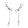 Sterling Silver Name with Star Charm Dangle Crawler Earrings sold by Limoges Jewelry