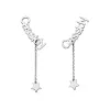 Sterling Silver Name with Star Charm Dangle Crawler Earrings sold by Limoges Jewelry