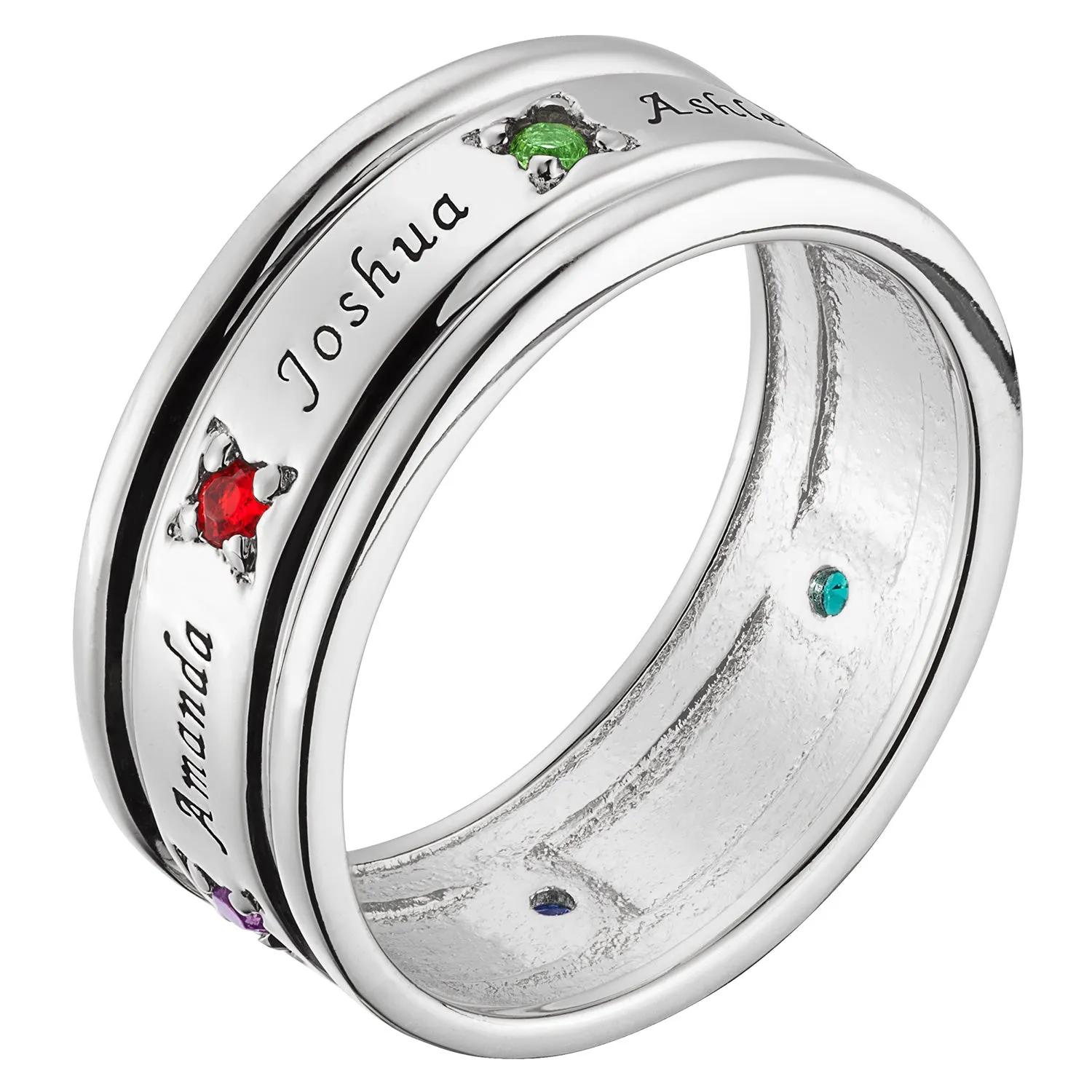 Family Name and Birthstone Ring sold by Limoges Jewelry product image thumbnail 2