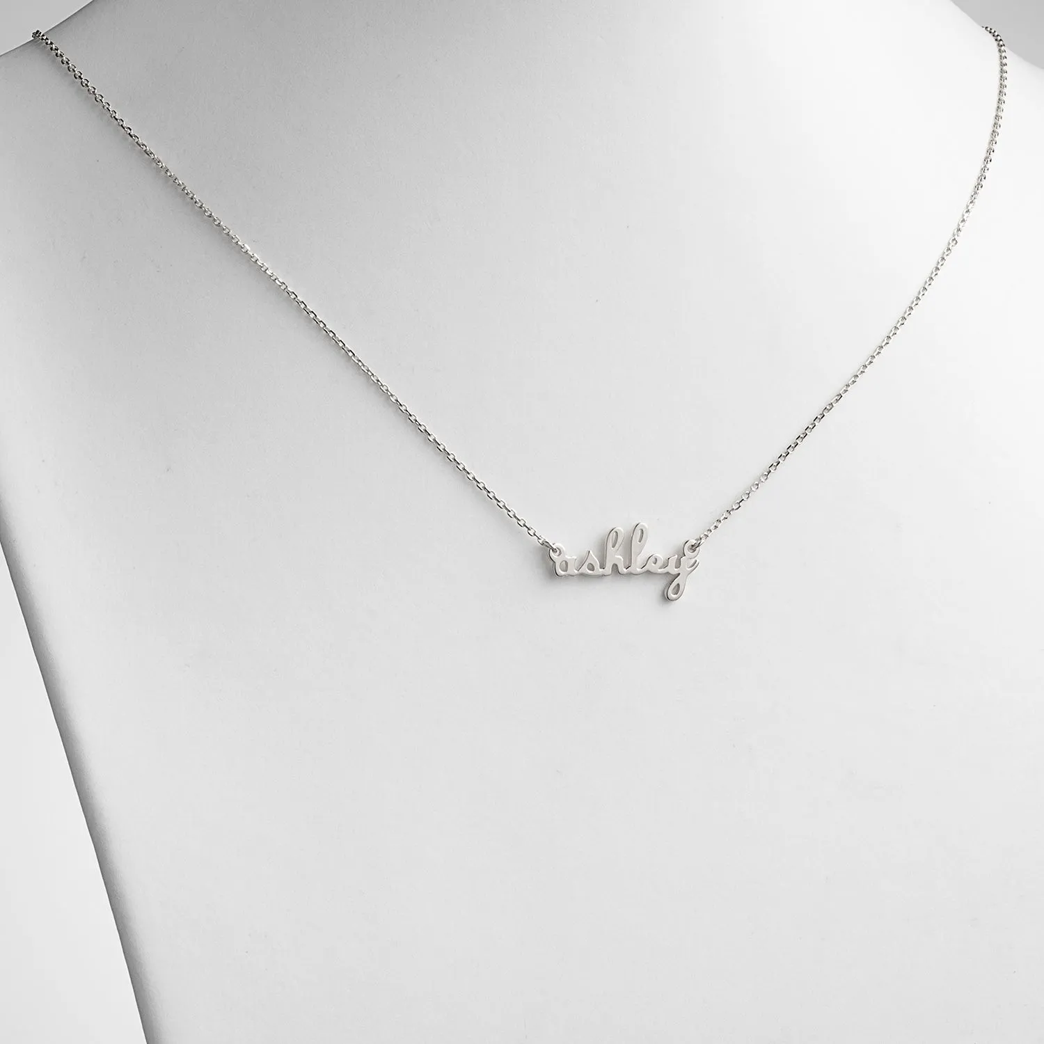 Sterling Silver Petite Lowercase Script Name Necklace sold by Limoges Jewelry product image thumbnail 2