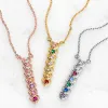 Sterling Silver Petite Heart Family Birthstone Necklace sold by Limoges Jewelry