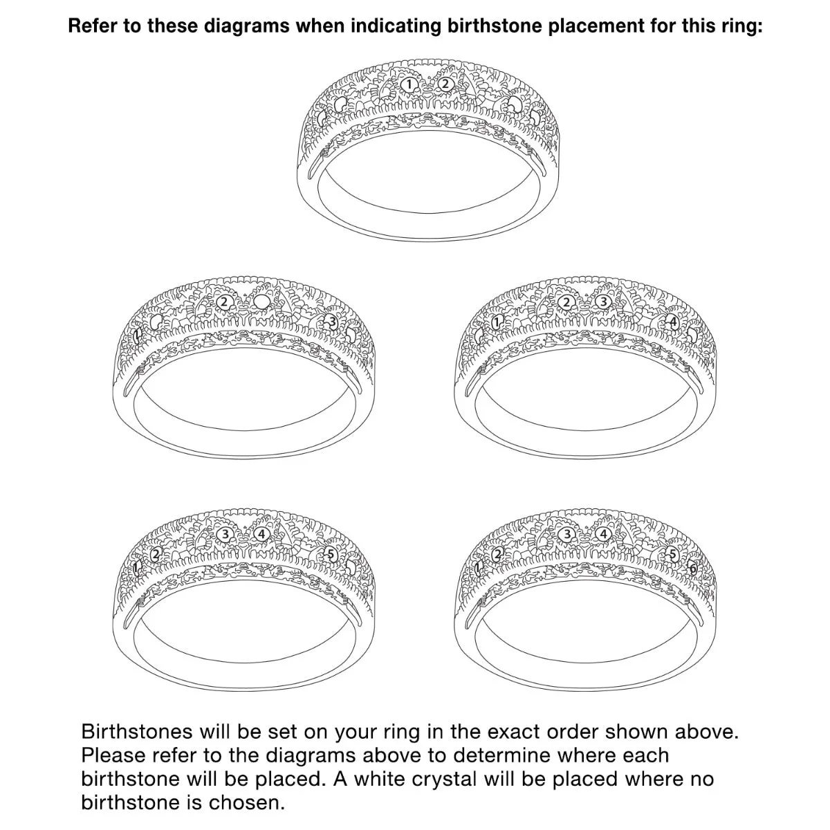 Mother's Silver Plated Filigree Birthstone Ring sold by Limoges Jewelry product image thumbnail 4