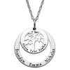 Sterling Silver Engraved Name Family Tree Necklace sold by Limoges Jewelry