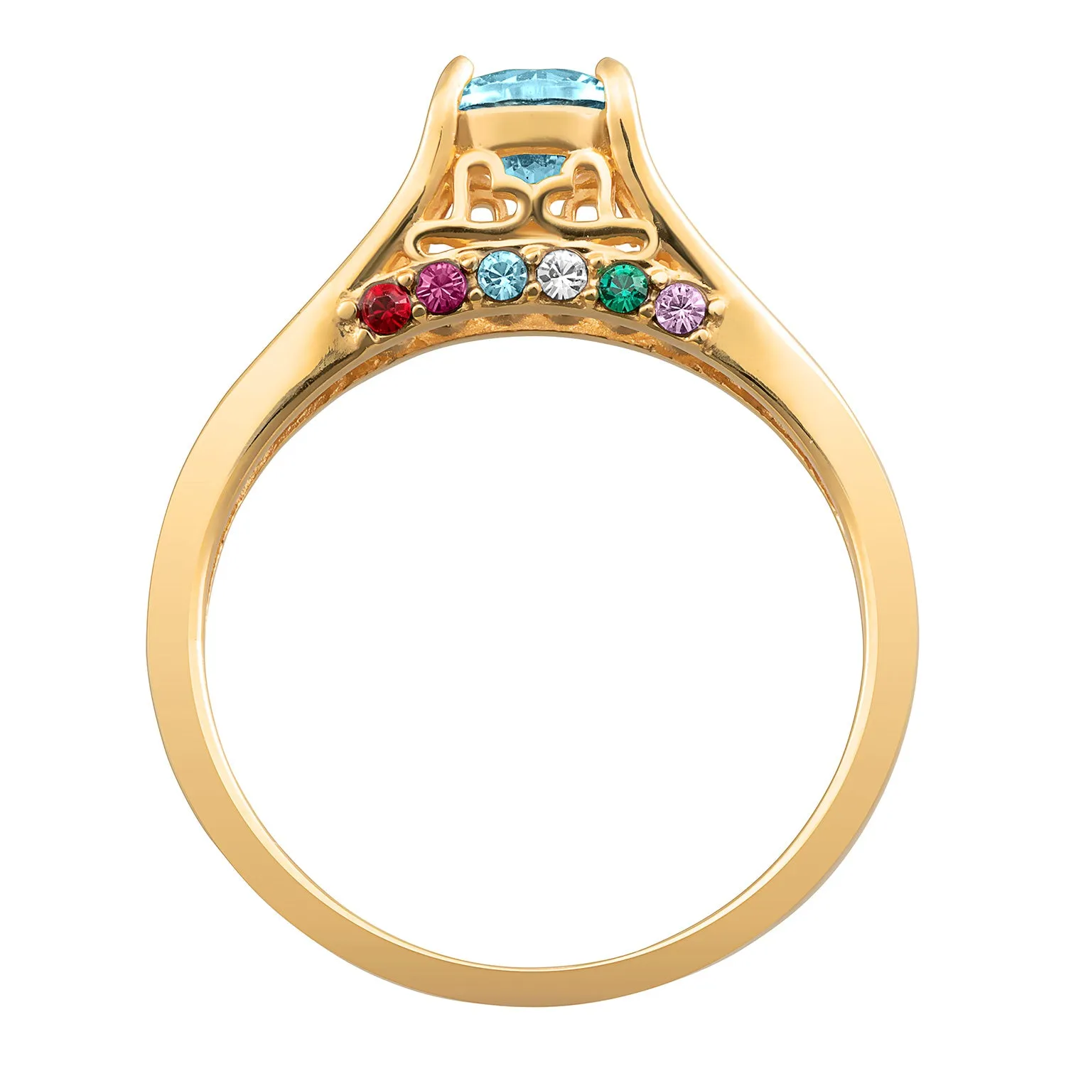 14K Gold over Sterling Mother's and Family Birthstone Ring sold by Limoges Jewelry product image thumbnail 3