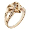 Gold over Sterling Couples Engraved Name Heart CZ Ring sold by Limoges Jewelry