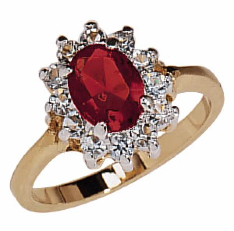 Red Genuine Crystal Princess Ring sold by Limoges Jewelry