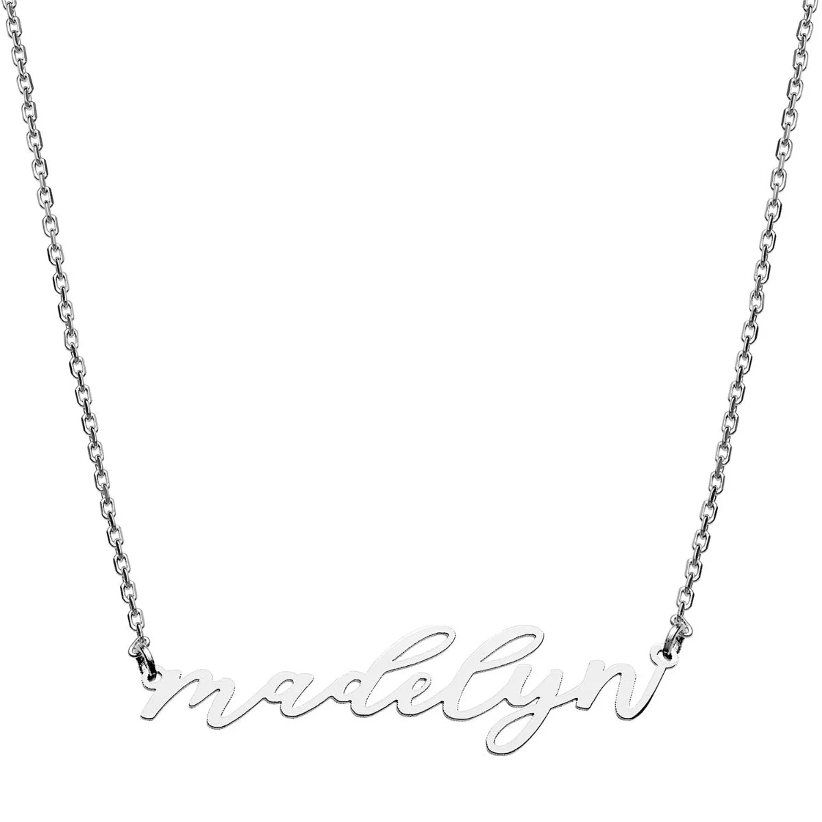 Stainless Steel Handwritten Lowercase Script Name Necklace sold by Limoges Jewelry product image thumbnail 2
