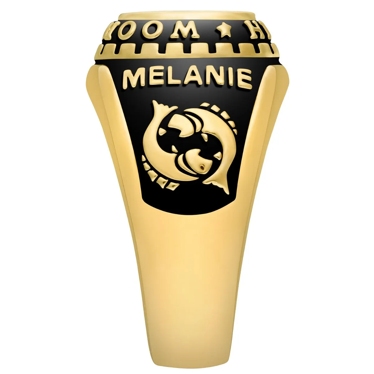 Ladies Yellow CELEBRIUM Traditional Oval Stone Class Ring sold by Limoges Jewelry product image thumbnail 3