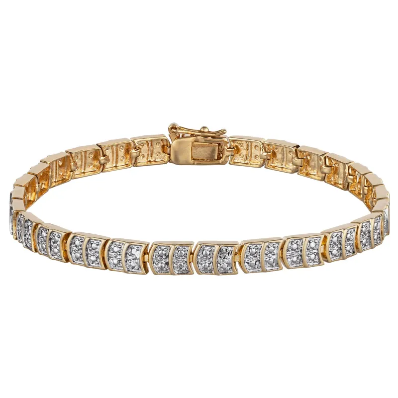 Genuine Diamond Highlight 8 Inch Tennis Bracelet sold by Limoges Jewelry