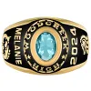 Ladies Yellow CELEBRIUM Traditional Oval Stone Class Ring sold by Limoges Jewelry