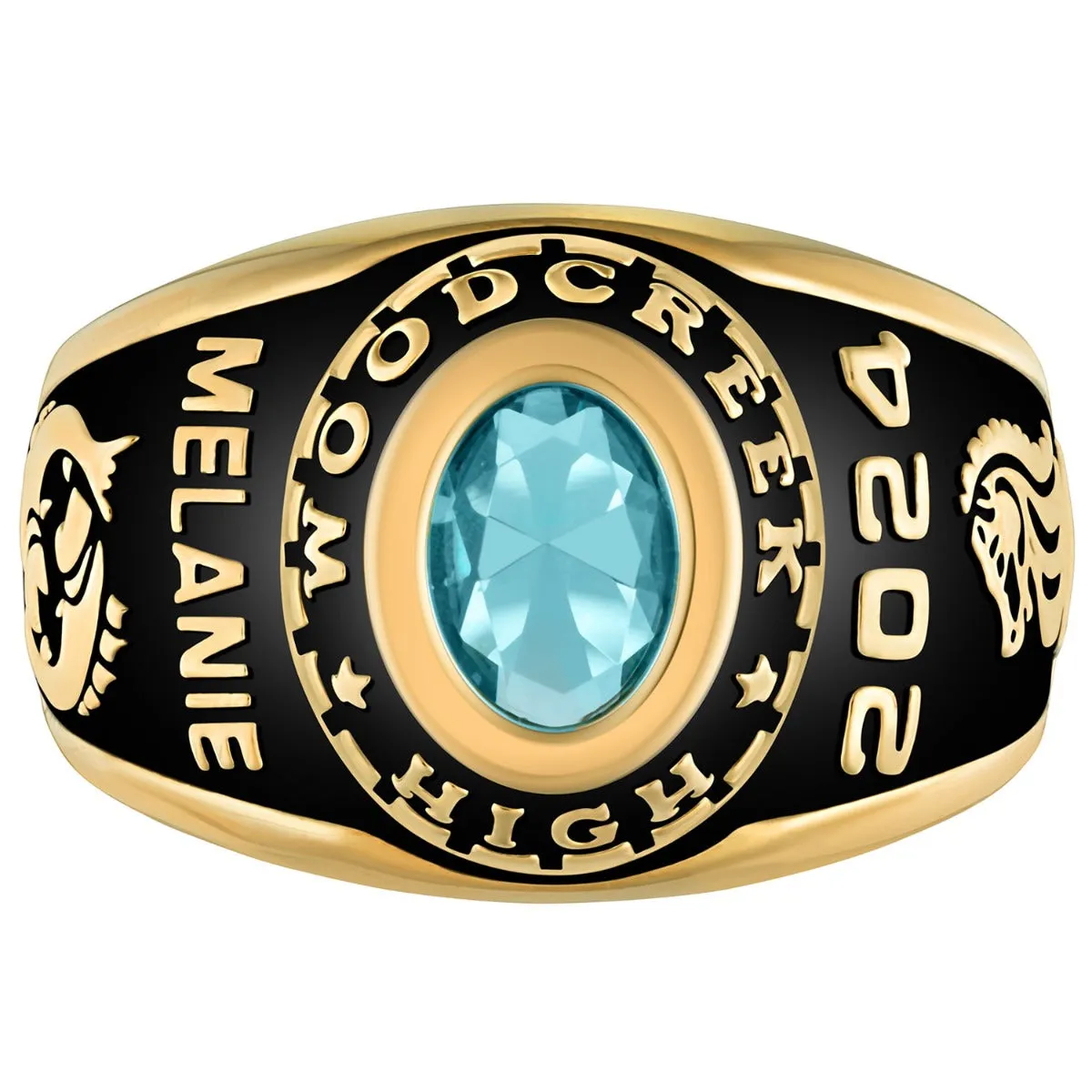 Ladies Yellow CELEBRIUM Traditional Oval Stone Class Ring sold by Limoges Jewelry product image thumbnail 2