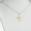 14K Gold over Sterling Personalized Cross with Infinity Necklace sold by Limoges Jewelry