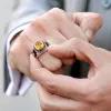Men's 14K Rose Gold Plated Traditional Cushion Birthstone Class Ring sold by Limoges Jewelry