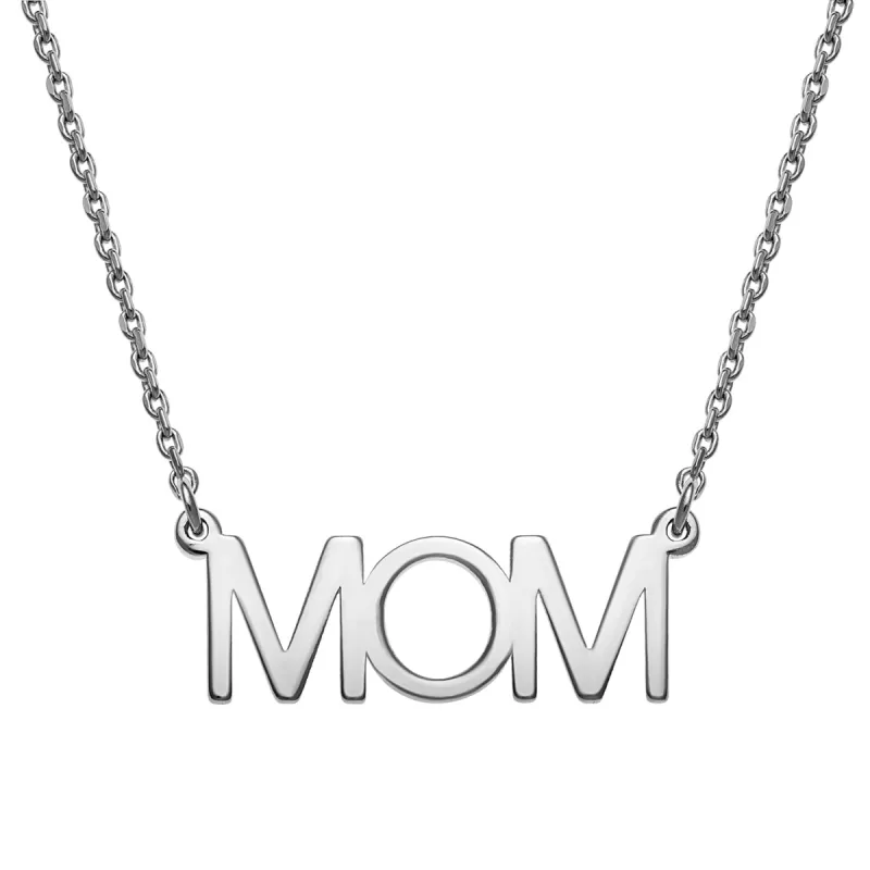 Sterling Silver Mom Station Necklace sold by Limoges Jewelry
