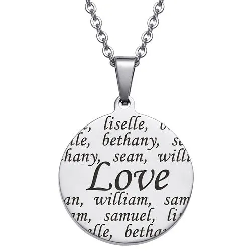 Personalized Everscribe Love Engraved Names Necklace sold by Limoges Jewelry