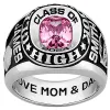 Sterling Silver Double Row Traditional Men's Class Ring sold by Limoges Jewelry