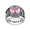 Sterling Silver Double Row Traditional Men's Class Ring sold by Limoges Jewelry
