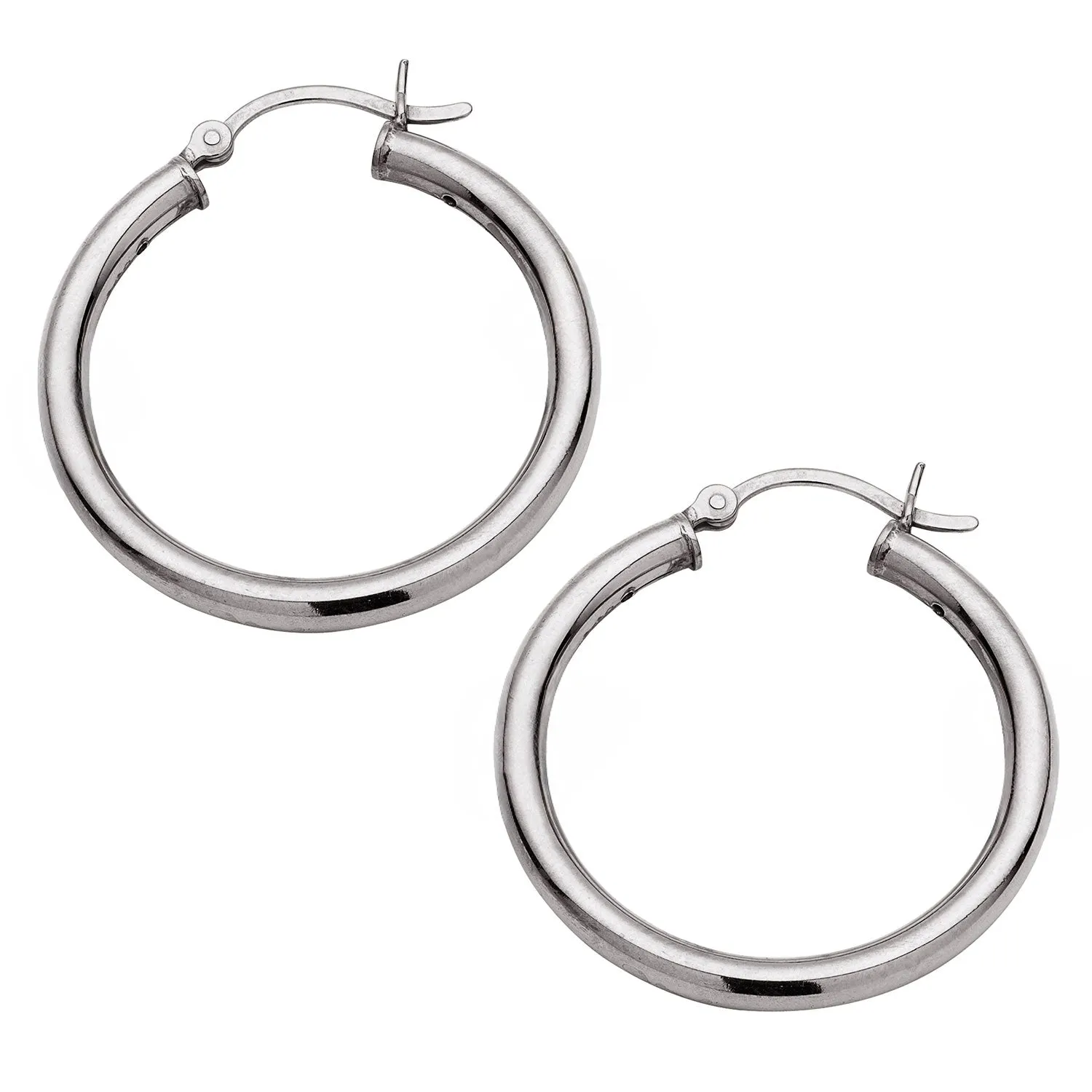 Sterling Silver 30mm Hoop Earring sold by Limoges Jewelry