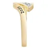Women's 14K Gold Plated CZ Bypass Class Ring sold by Limoges Jewelry