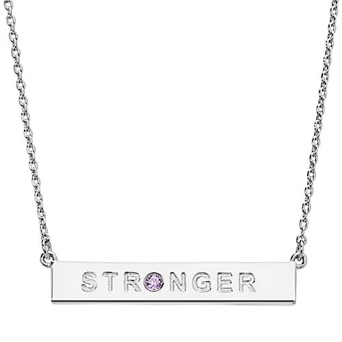 STRONGER Birthstone Empowerment Necklace sold by Limoges Jewelry product image thumbnail 2