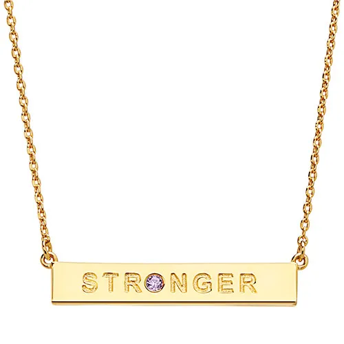 STRONGER Birthstone Empowerment Necklace sold by Limoges Jewelry product image thumbnail 3