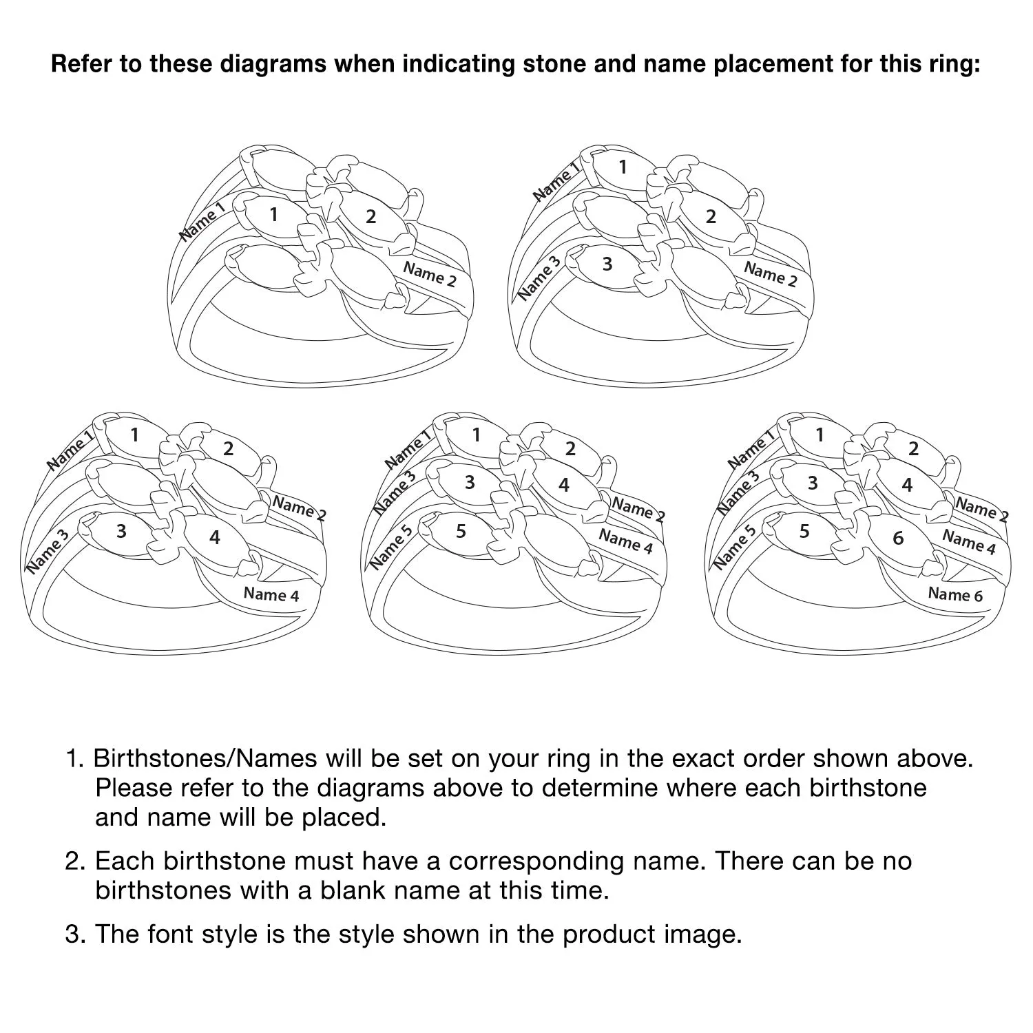 Sterling Silver Family Name and Marquise Birthstone Ring sold by Limoges Jewelry product image thumbnail 5