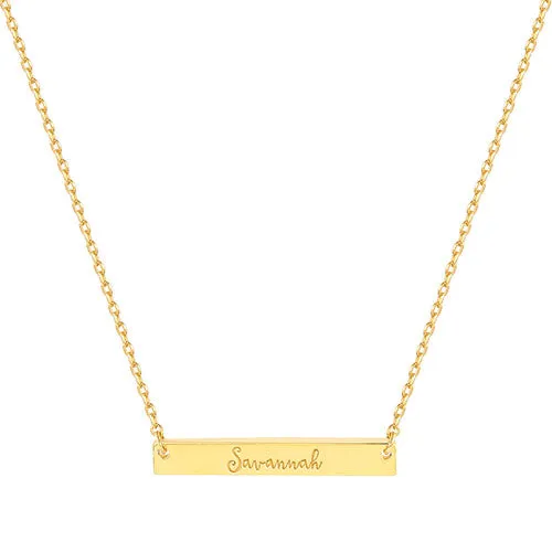 Sterling Silver Mini Bar Name Necklace sold by Limoges Jewelry product image thumbnail 4