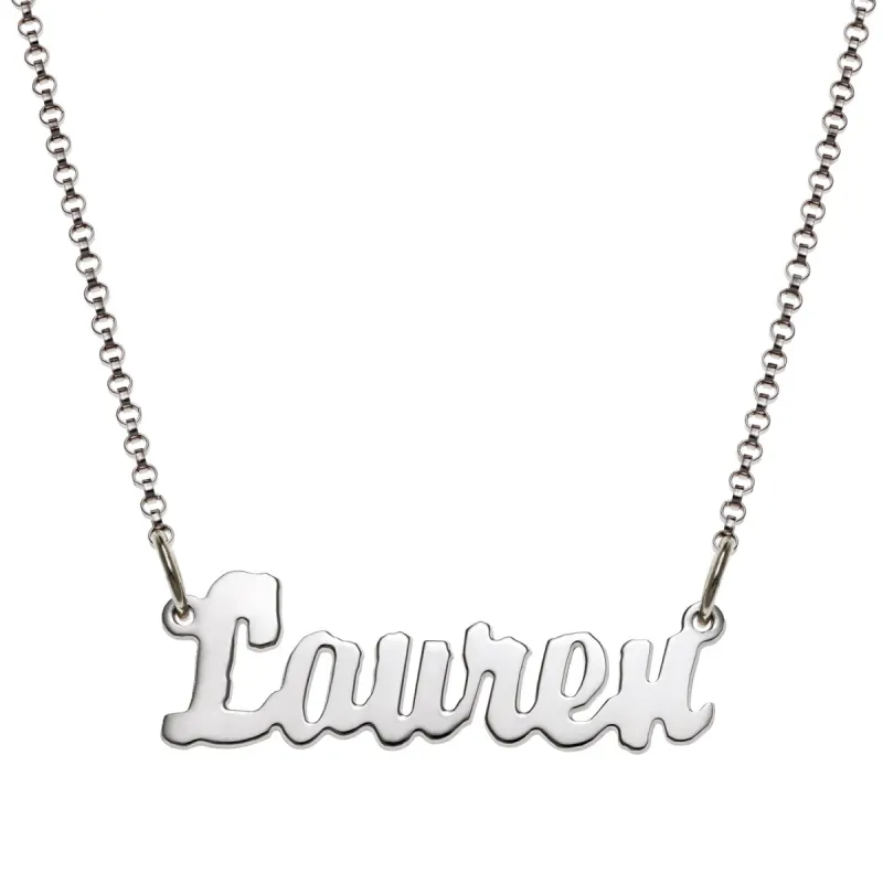 ELIZABETH EDMONDS Sterling Silver Kid's Mini Name Necklace sold by Limoges Jewelry