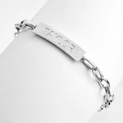 ID Bracelet on Paperclip Chain 9" sold by Limoges Jewelry product image thumbnail 4