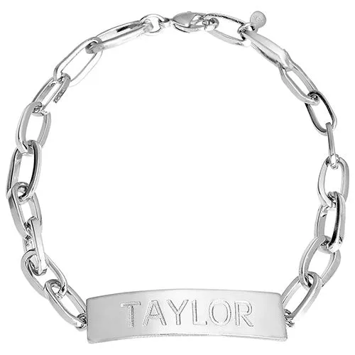 ID Bracelet on Paperclip Chain 9" sold by Limoges Jewelry product image thumbnail 2