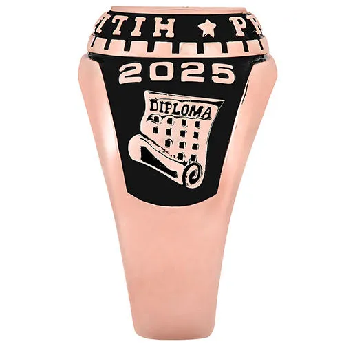 Ladies Rose Gold CELEBRIUM Traditional Oval Stone Class Ring sold by Limoges Jewelry product image thumbnail 5