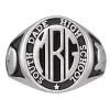 Men's Sterling Silver Signet Oval Class Ring sold by Limoges Jewelry