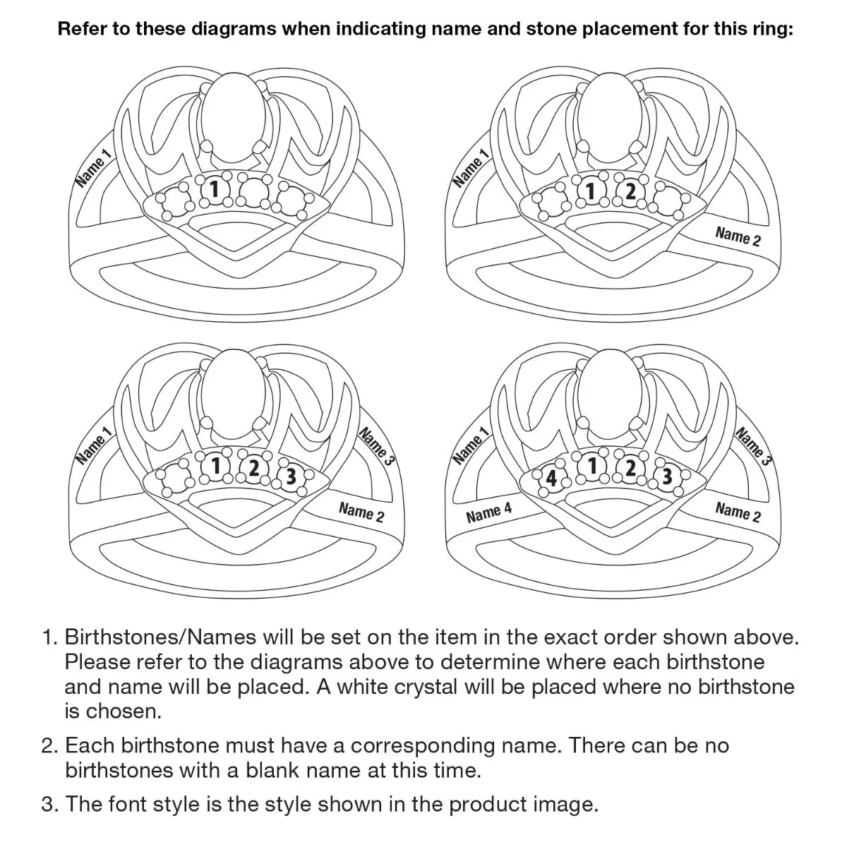 14K Gold over Sterling Birthstone and Name personalized Ring sold by Limoges Jewelry product image thumbnail 4