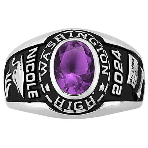 Ladies CELEBRIUM Traditional Oval Stone Class Ring sold by Limoges Jewelry product image thumbnail 3