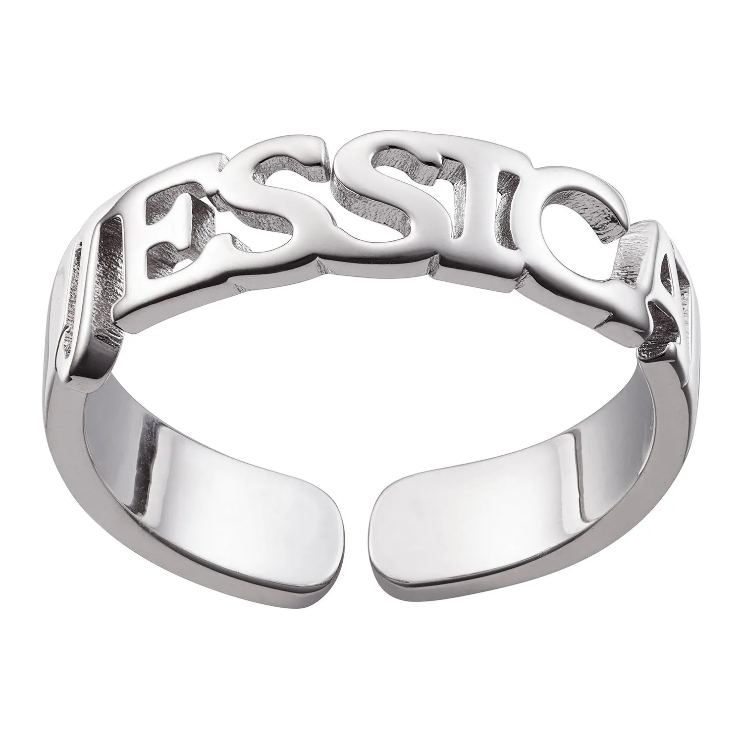 Sterling Silver Name Ring sold by Limoges Jewelry