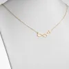 14K Gold over Sterling Engraved Name Infinity with Cross Necklace sold by Limoges Jewelry