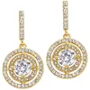 Goldtone CZ Dangle Earrings, Ring, and Cuff Bracelet Set sold by Limoges Jewelry