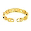 14K Gold Plated Frozen Mariner Chain Name Ring sold by Limoges Jewelry