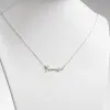 Sterling Silver Petite Script Name with CZ Necklace sold by Limoges Jewelry