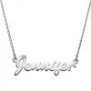 Sterling Silver Petite Script Name with CZ Necklace sold by Limoges Jewelry