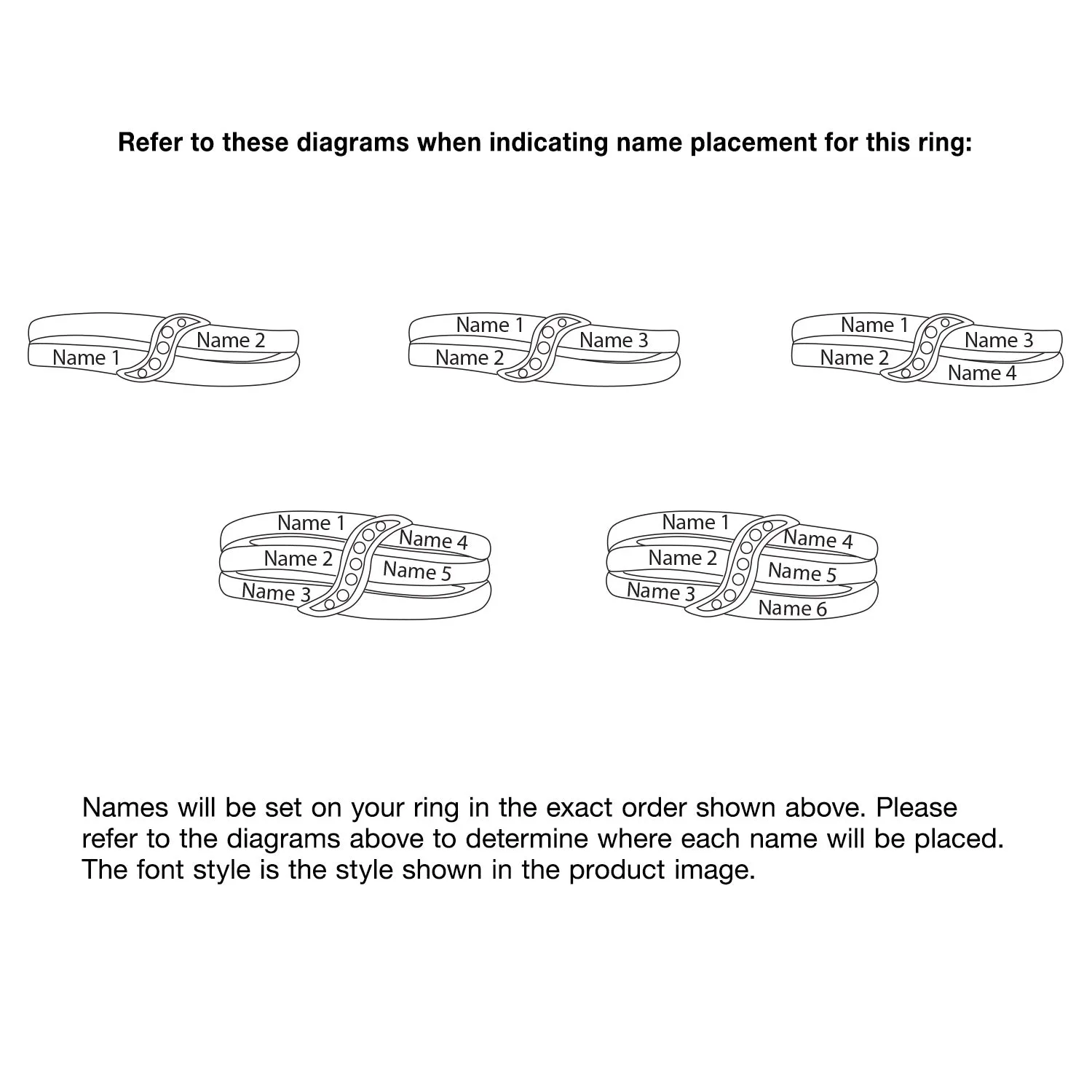 14K Gold over Sterling Family Name Ring with Diamond Accent sold by Limoges Jewelry product image thumbnail 3