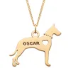 14K Gold over Sterling Engravable Great Dane Dog Necklace sold by Limoges Jewelry