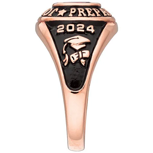 Ladies' 14K Rose Gold over Sterling Traditional Oval Birthstone Class Ring sold by Limoges Jewelry product image thumbnail 3