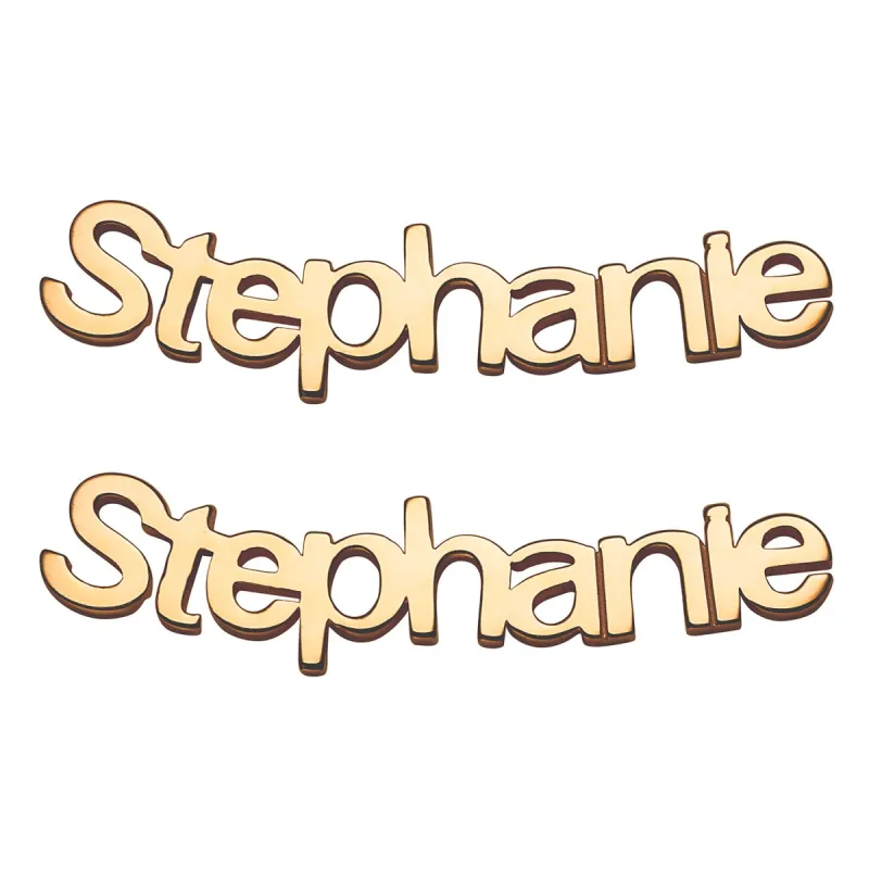 14K Gold over Sterling Personalized Name Crawler Button Earring sold by Limoges Jewelry