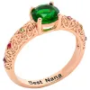 14K Rose Gold Plated Fine Filigree Family Birthstone Ring sold by Limoges Jewelry