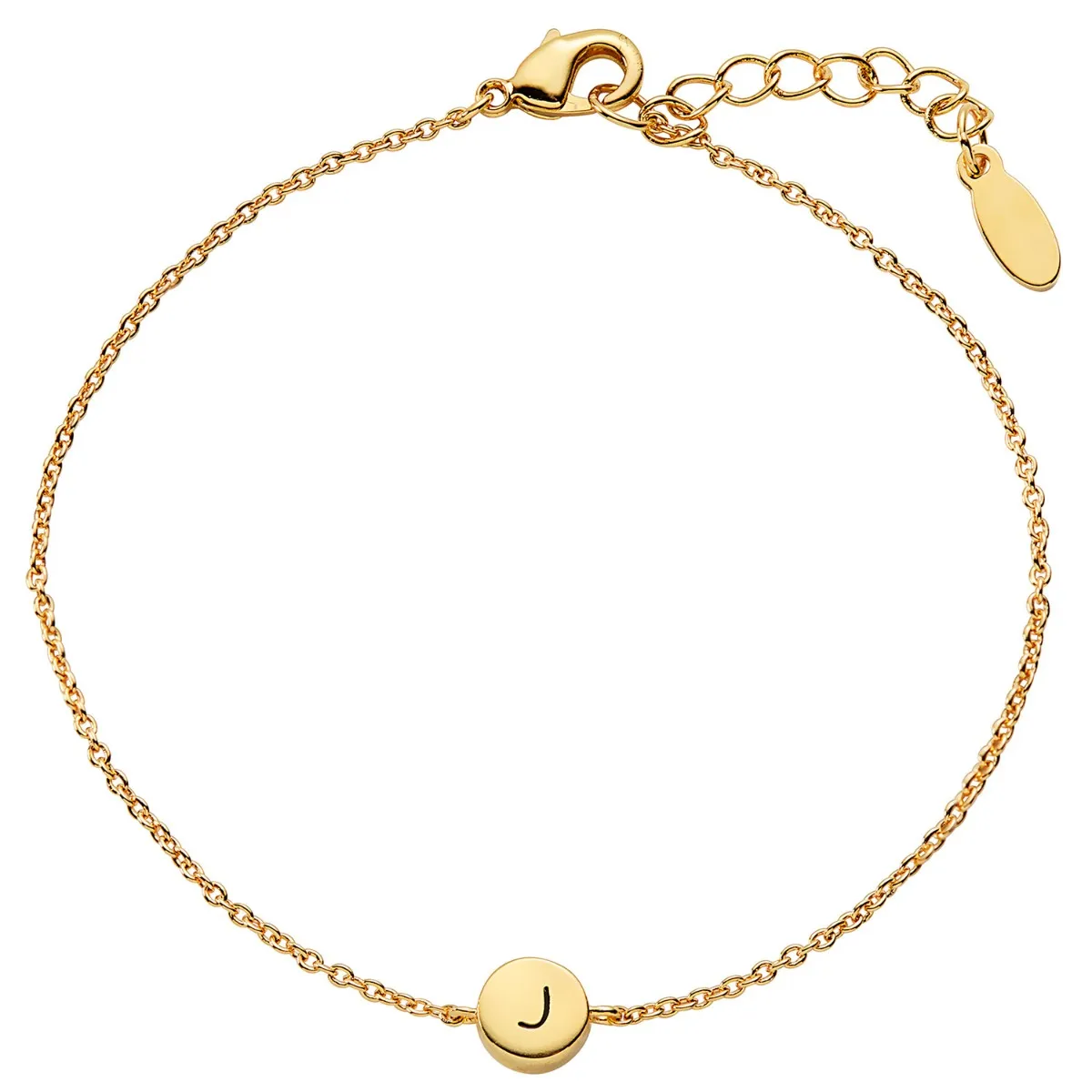 Dainty Circle Initial Station Bracelet sold by Limoges Jewelry product image thumbnail 3