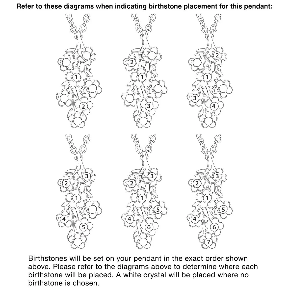 Silver Plated Birthstone Flower Pendant sold by Limoges Jewelry product image thumbnail 5