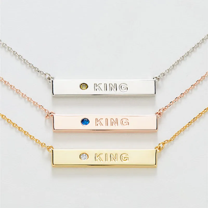 KING Birthstone Empowerment Necklace sold by Limoges Jewelry