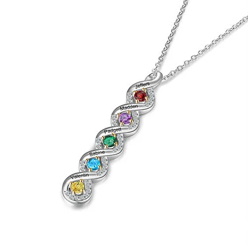 Sterling Silver Engraved Infinity with BS and CZ Accents Necklace sold by Limoges Jewelry product image thumbnail 2